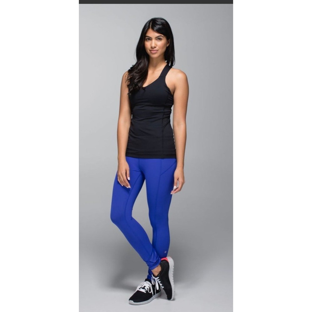 Lululemon Women's Black Push Your‎ Limits Crisscross Strappy Back Tank Size 4